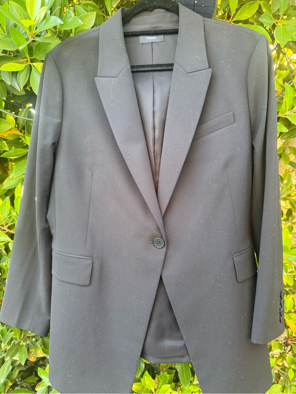 Theory Black Single-Button Women's Blazer